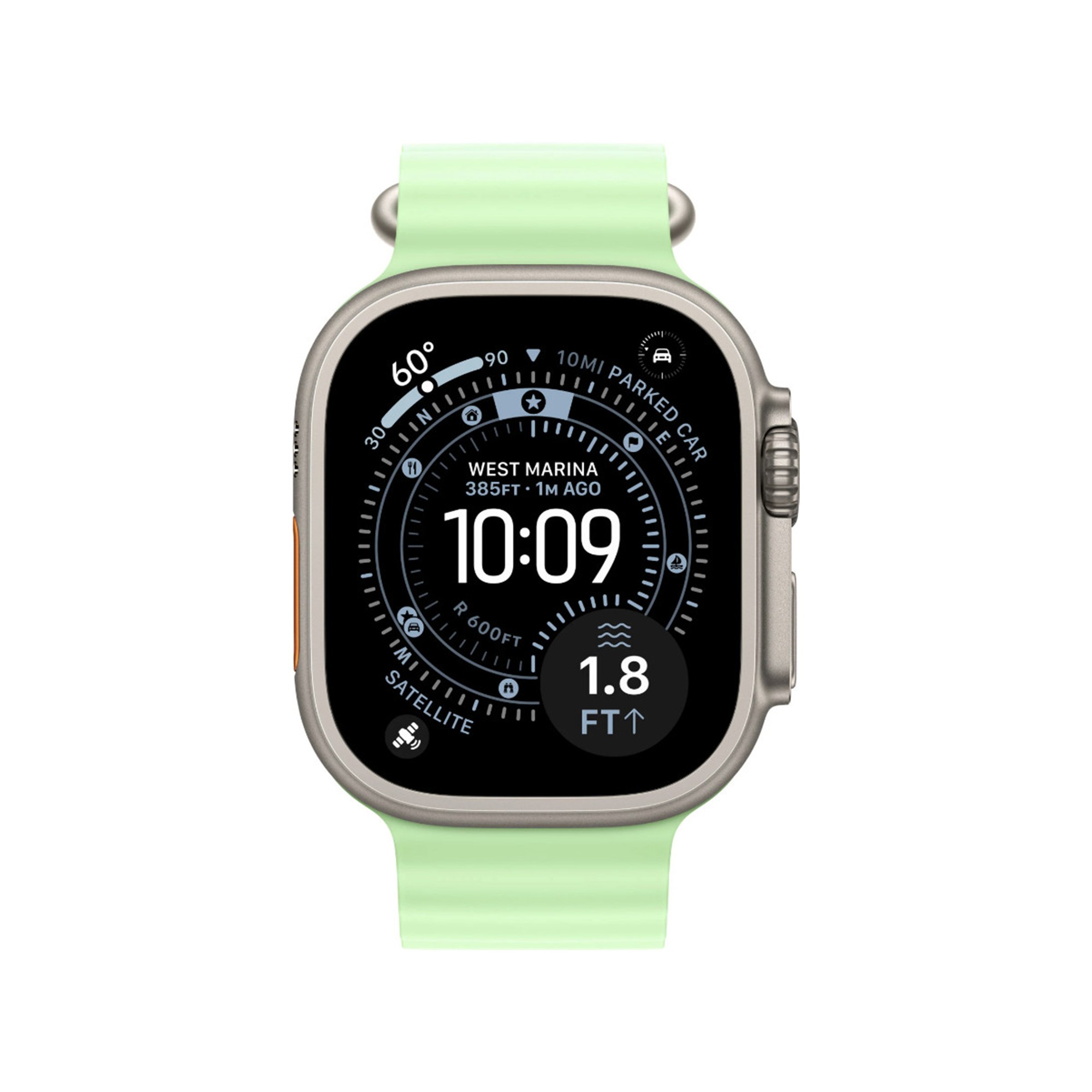 Apple Watch Ultra 3 GPS + Cellular 49mm Black Tit. Case w. Neon Green Ocean Band (MGCL4) б/в